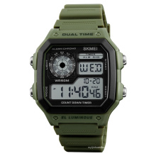 Nuevo 2018 productos calientes TOP 10 SKMEI 1299 reloj cronógrafo Ventas calientes Reloj deportivo de doble movimiento para hombre Reloj de pulsera para hombre caliente